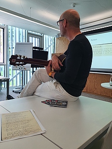 Gitarrenbegleitung beim Workshop